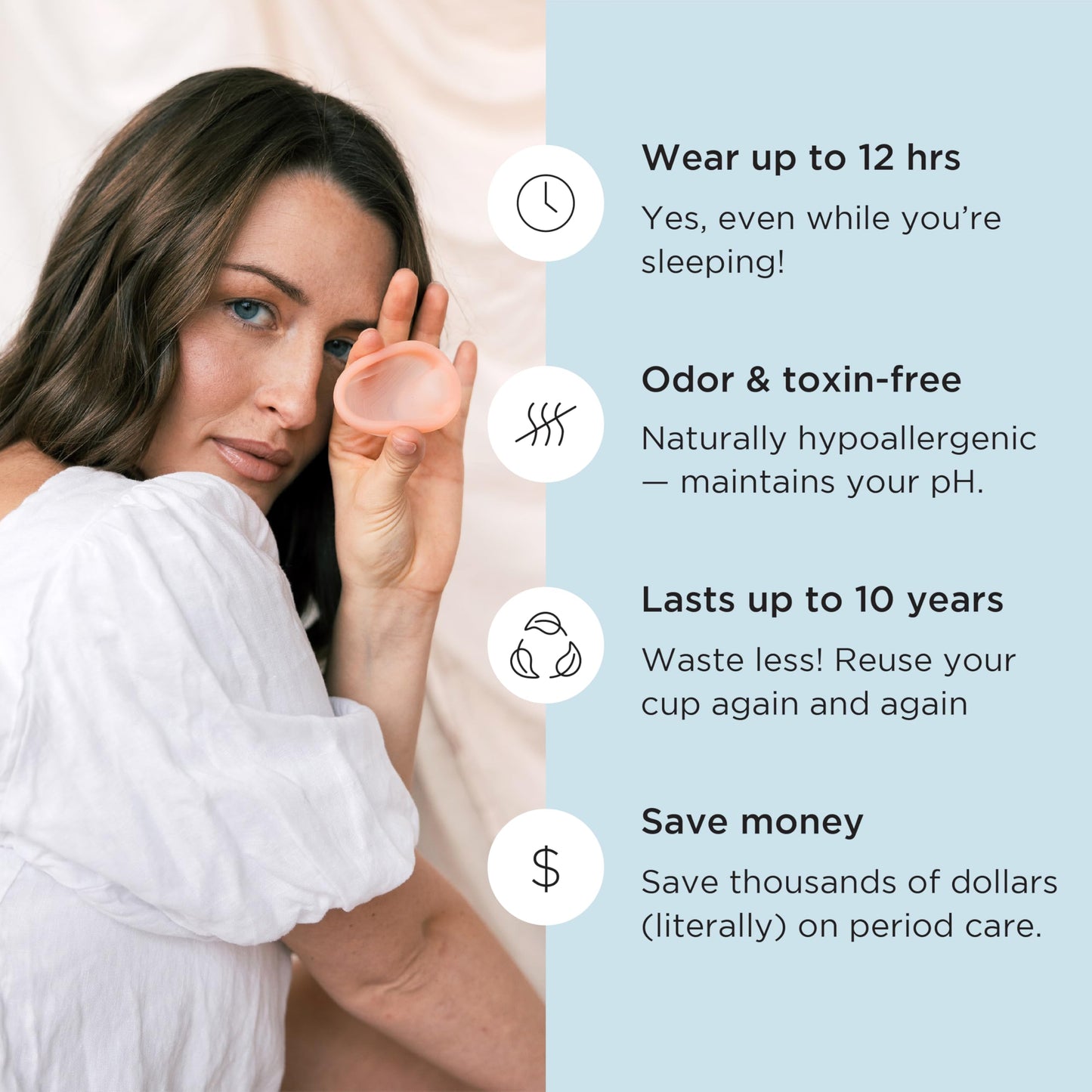 Saalt Menstrual Disc Duo with Steamer – Reusable Period Discs in Two Sizes + Steamer for Easy Cleaning, Sustainable and Comfortable Menstrual Care