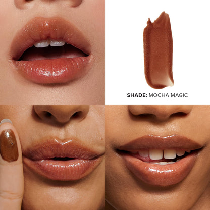 Nudestix Hydrating Peptide Lip Butter – Glossy Lip Balm with Avocado, Shea Butter & 2% Peptides for Hydration & Plumping | Clean, Vegan & Cruelty-Free