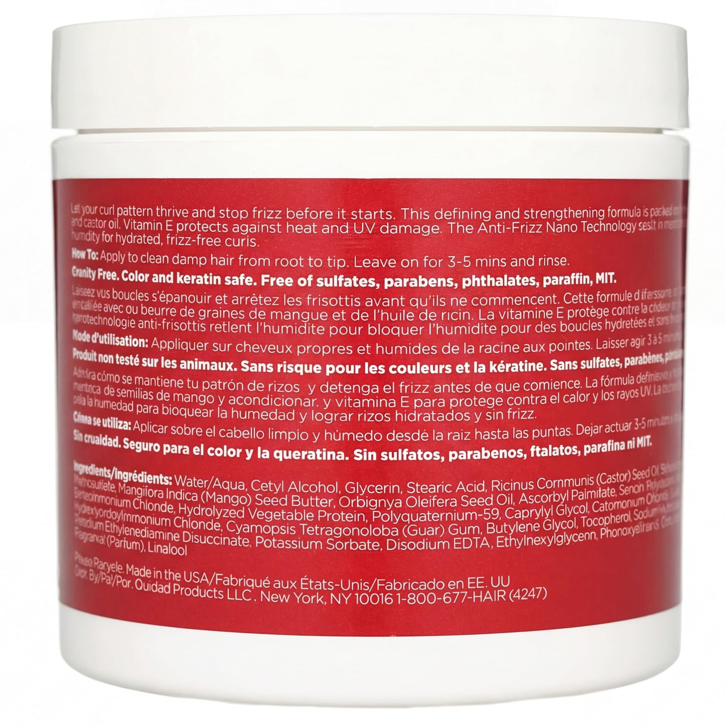 Ouidad Advanced Climate Control Hydrating Hair Mask 11oz | Frizz Control Curl Treatment with Vitamin C & Castor Oil | Anti-Humidity Repair for Curly, Wavy & Coily Hair