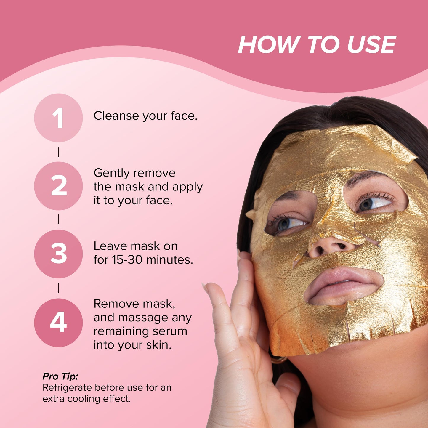 SKIN GYM Gold Foil Face Mask - With Bakuchiol and Super Hydra Complex With Sodium Hyaluronate and Amino Acids- Soothing, Anti Aging, Depuffing and Anti Wrinkle, 1 Pack