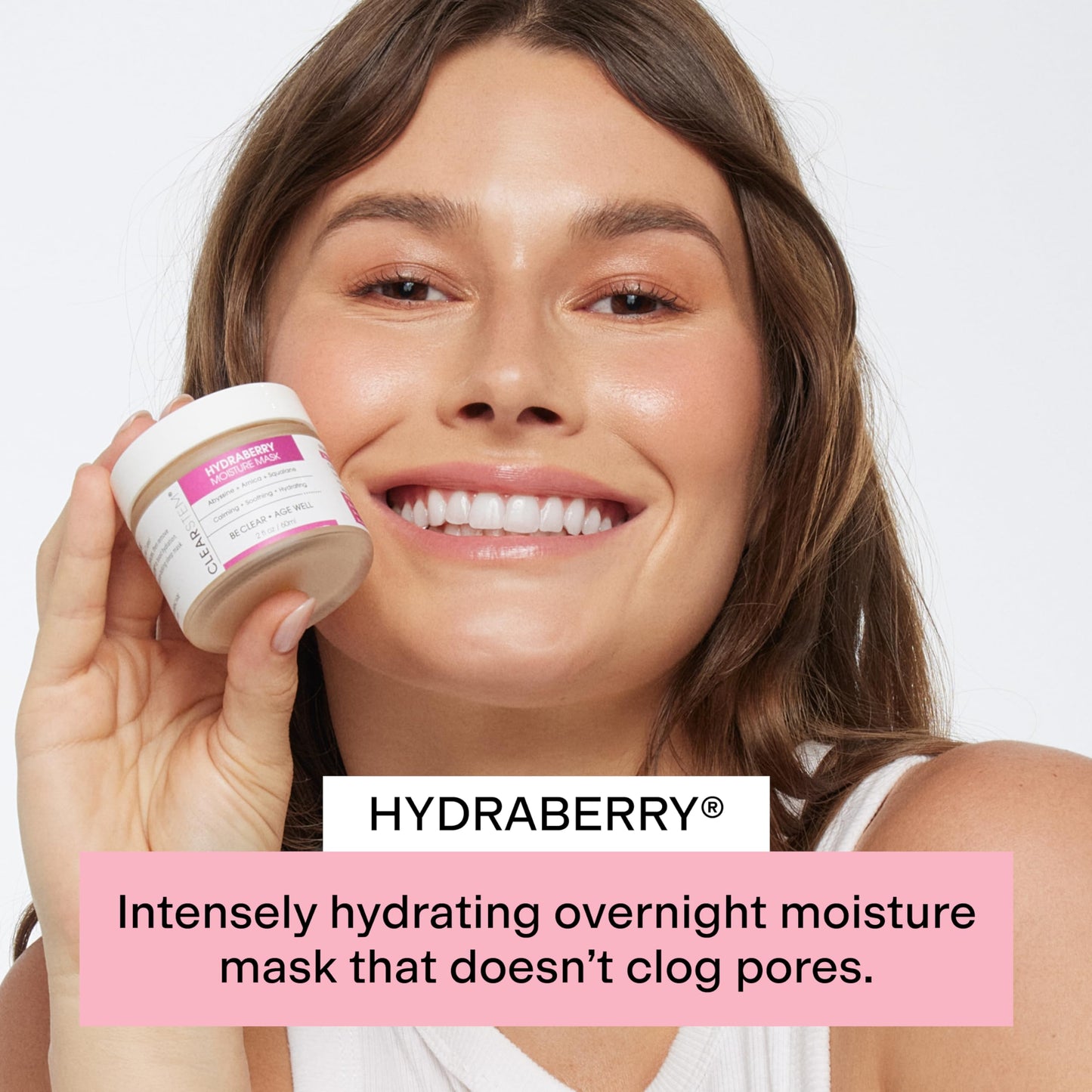 CLEARSTEM HYDRABERRY Hydrating Face Mask for Women - Night Mask for Sleeping for Women with Ceramides, Arnica & Magnesium PCA - Overnight Mask for Evening Hydration to Nourish & Protect Skin Barrier