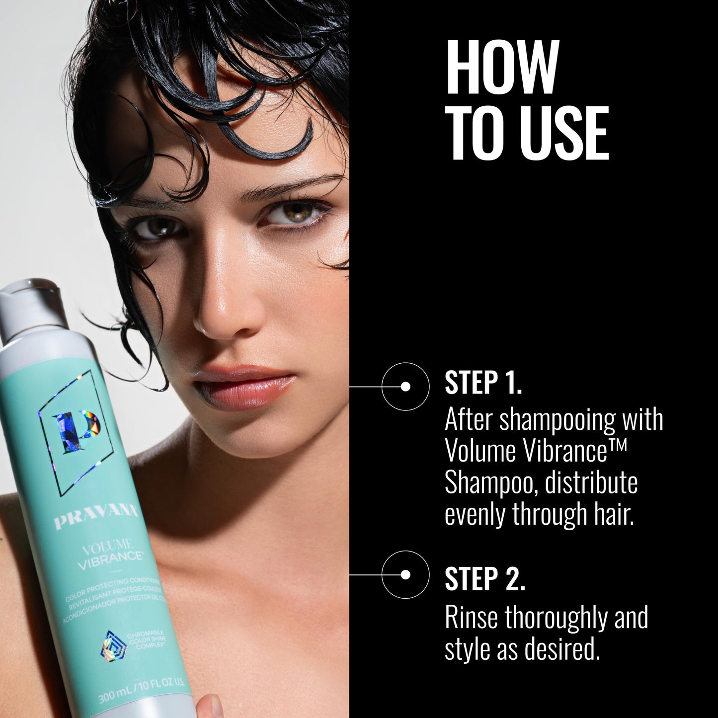 PRAVANA Volume Vibrance Conditioner | Adds Lightweight Volume, Lift & Fullness | For Fine, Color Treated Hair | Strengthens, Thickens, Reduces Breakage | Chromasilk Enhances Shine & Protection | Vegan