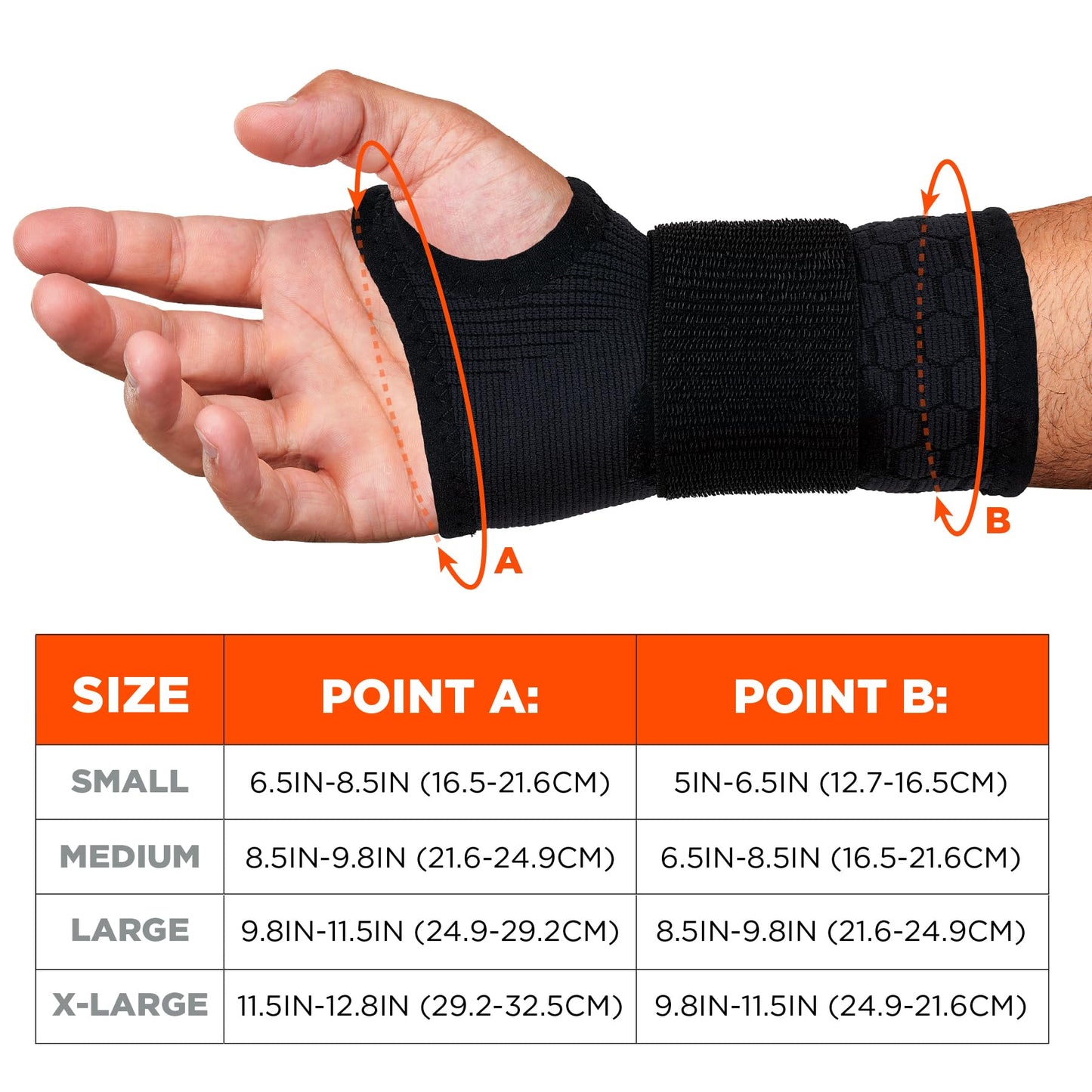 Ergodyne ProFlex 680 Wrist Support Sleeve, Compression Style, Adjustable Single Strap