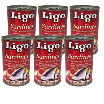 Sardines in Tomato Sauce with Chili Added (Spicy) - 5.5oz by Ligo