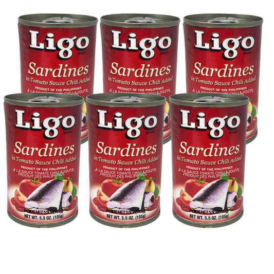 Sardines in Tomato Sauce with Chili Added (Spicy) - 5.5oz by Ligo