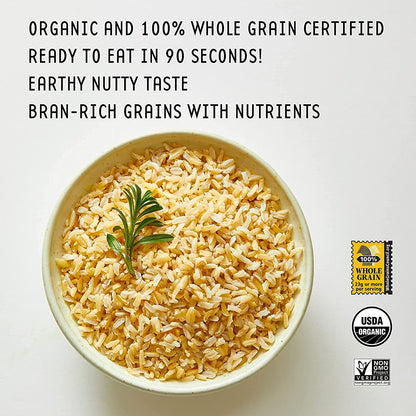 Maya Kaimal Organic Basmati Rice Naturally Brown, Ready to Eat, Fully Cooked, Vegan, Certified Organic, Non GMO, Gluten Free, 8.5 Ounce (Pack of 3)