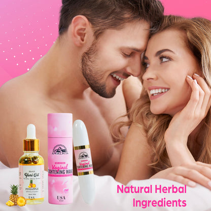 ANGELYCIA Ultimate Feminine Rejuvenation Combo, Virginity Wand and Feminine Yoni Detox Oil Pineapple, Vaginal Tightening Solution, Restores pH Balance for Women,