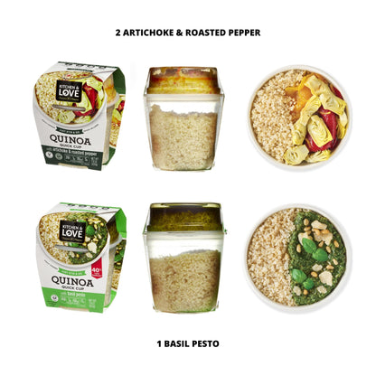 Kitchen & Love Quinoa Quick Meal Variety Box 6-Pack | Gluten Free, Ready-to-Eat, No Refrigeration Required