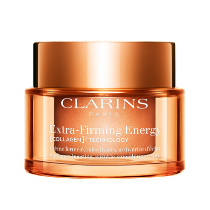 Clarins NEW Extra-Firming Energy Face Moisturizer | 2-in-1 Firming and Radiance Boosting Anti Aging Face Cream | Contains Collagen Polypeptide & Niacinamide | Refillable | All Skin Types | 1.7 Ounces