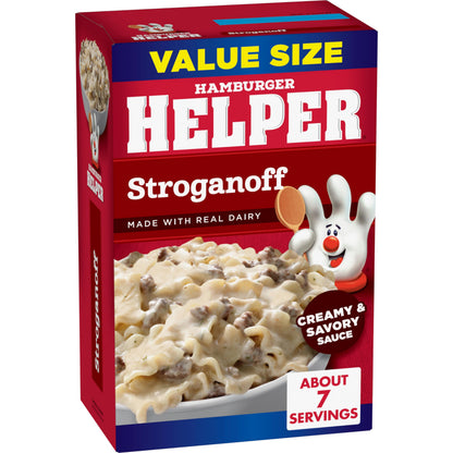 Hamburger Helper Stroganoff Value Size Pasta Meal (10.2 oz - 6 Pack) No Artificial Flavors, Ready in 3 Easy Steps, Quick Meals for Midweek Dinners, Busy Evenings & Families On-the-Go