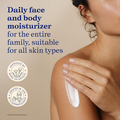 Embryolisse Lait-Crème Fluid+ Face & Body Cream, Multi-Use Lightweight Moisturizer with Shea Butter & Aloe Vera. Fast Absorbing, For All Skin Types
