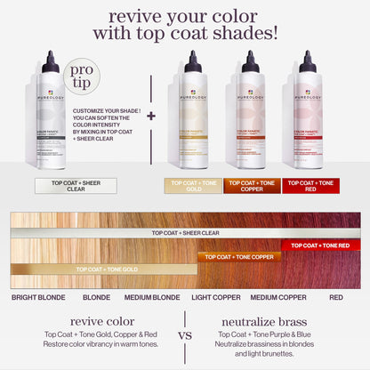 Pureology Color Fanatic Top Coat + Tone - Maintains Hair Color Treatment, Smooths, Restores Vibrancy and Adds Shine