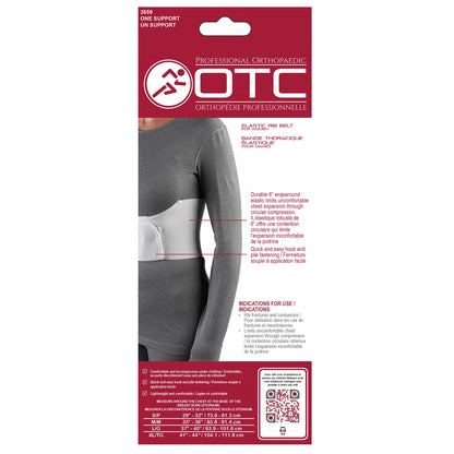 OTC Rib Belt for Women, 6-Inch Elastic Chest Panel, Universally Adjustable
