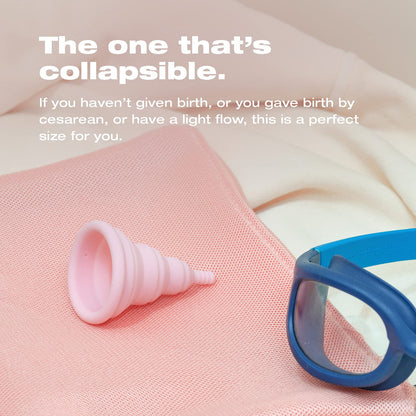 Intimina Lily Cup Compact - Small Menstrual Cup with Flat-fold Compact Design, Disposable Menstrual Cups, Period Cup Reusable (A)