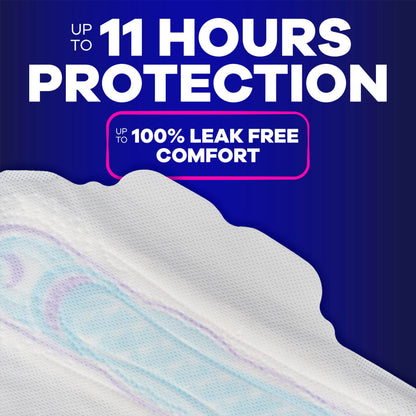 Always Ultra Thin Feminine Pads with Wings for Women, Size 4, Overnight Absorbency, Unscented, Up to 100% Leak-Free Comfort, 36 Count