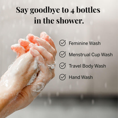 Pixie Feminine Wash – Healthy Foaming Cleaner with Natural Ingredients – More Foam Wash in Bottle Than Any Other Brand – pH Balanced & Plant Based – for Your Menstrual Cups and Discs, 6.5 Fluid oz