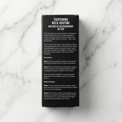 Brickell Men's Tightening Neck Routine For Men, Natural and Organic, Neck Cream For Tightening and Firming & Retinol Skin Care Serum Treatment, Men's Skincare Gift Set