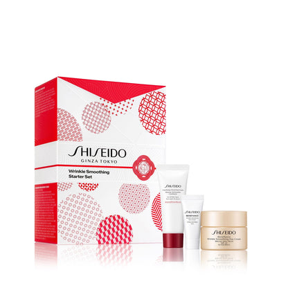 Shiseido Wrinkle Smoothing Starter Set - Benefiance Day Cream SPF 23 (30mL), Clarifying Cleansing Foam (15mL) & Eye Cream (15mL)