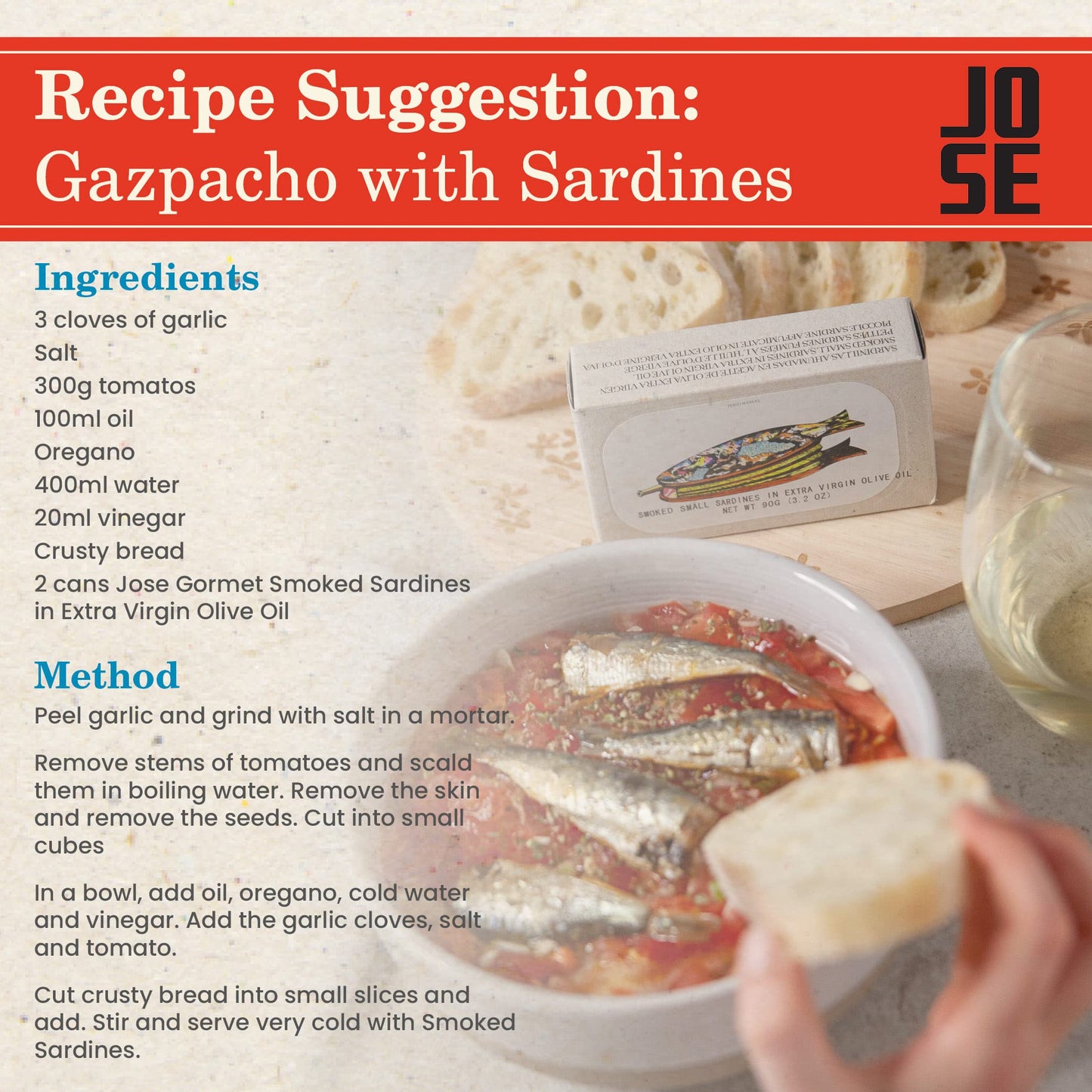 Smoked Small Sardines in Extra Virgin Olive Oil by Jose Gourmet, Wild Caught Portuguese Sardines, Canned Fish in Olive Oil, Omega 3, Fair Trade, 125g Can, Pack of 3