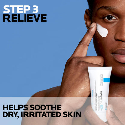 La Roche-Posay Dry Skin Saver Gift Set with Toleriane Hydrating Gentle Cleanser Face Wash 50ml, Double Repair Face Moisturizer 40ml & Cicaplast B5+ 40ml, Travel Size Face Cleanser & Face Lotion Set
