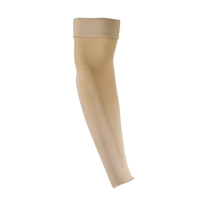 Truform Lymphedema Compression Arm Sleeve, 15-20 mmHg Post Mastectomy Support, Dot Top Grip Band, Beige, Large
