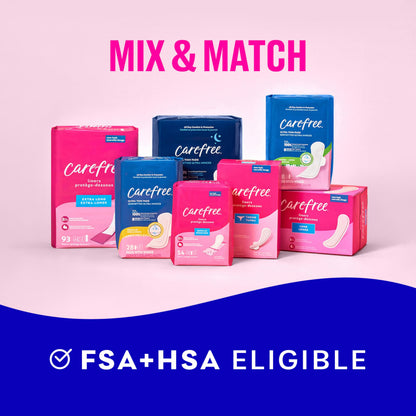 Carefree Ultra Thin Pads for Women, Super/Long Pads with Wings, 84ct (3 Packs of 28ct) | Carefree Feminine Care, Period Care & Postpartum | 84ct (3 Packs of 28ct)