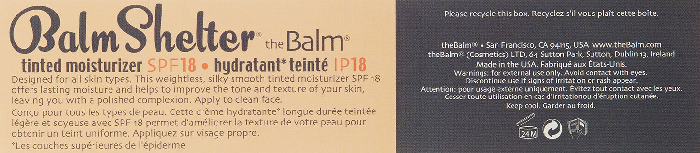 theBalm BalmShelter Silky-Smooth Tinted Moisturizer, Dark