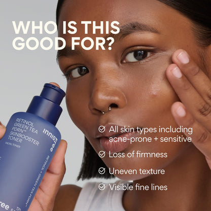innisfree Retinol Green Tea PDRN Toner for Glass Skin, Fine Lines, and Smooth Skin, Inspired by Korean PDRN Treatment