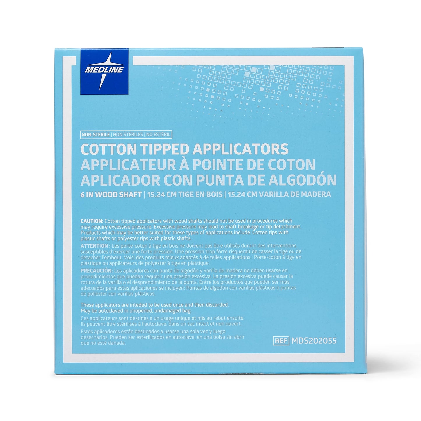 Medline Non-Sterile Cotton Tipped Applicator, 6" (Pack of 10000)