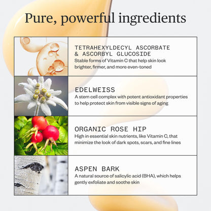 Ursa Major Natural Vitamin C Serum | Brightening Formula Revitalizes Dull Skin and Smooths Skin's Tone | Targets Wrinkles, Sagging and Loss of Firmness | Vegan, Non-Toxic, Cruelty-Free | 1 ounce