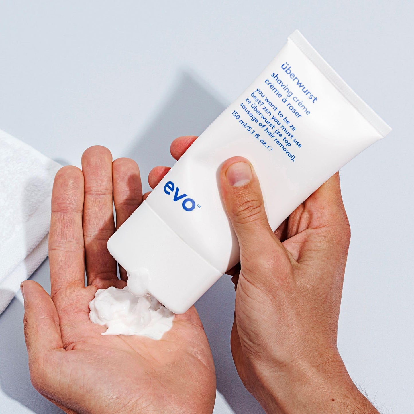 EVO Uberwurst Moisturizing, Sensitive Shaving Cream for All Skin Types - Reduces Razor Burn, Softens & Protects - 5.1 fl oz