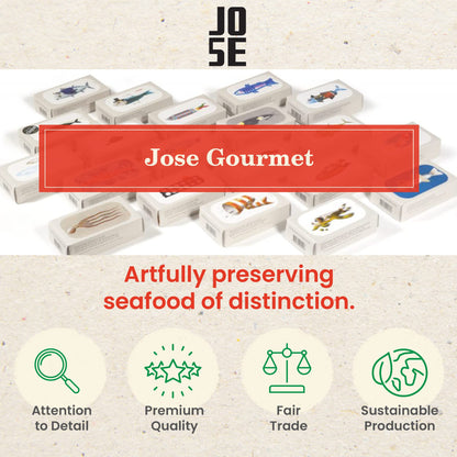 Codfish in Olive Oil and Garlic by Jose Gourmet, Wild Caught Portuguese Codfish, Canned Cod in Olive Oil, Omega 3, Fair Trade, 125g Can