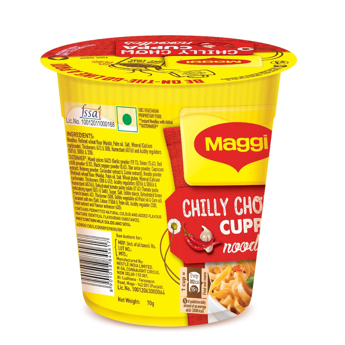 Nestle; MAGGI Cuppa Noodles Chilli Chow & 70g Cup