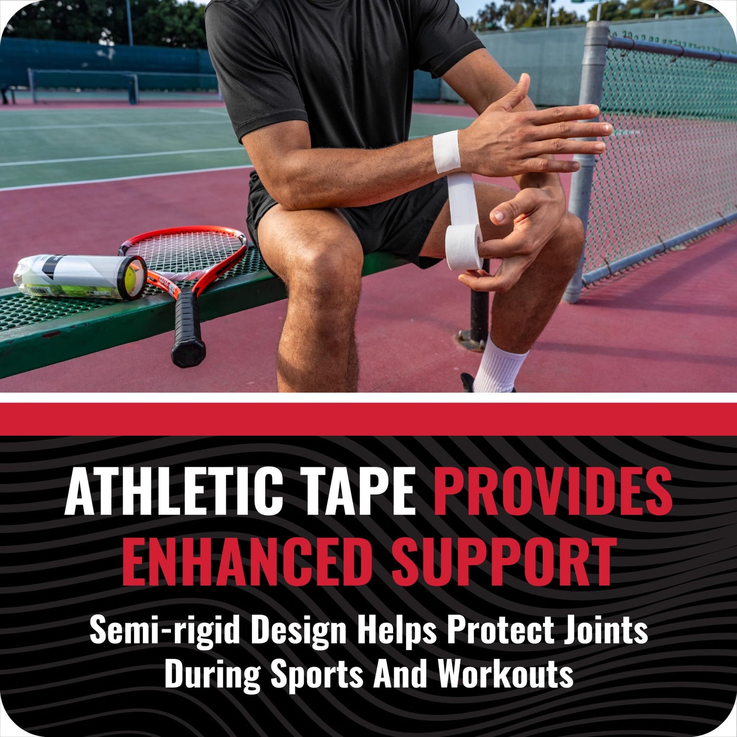 RockTape Go Taping Kit – Athletic Tape, Underwrap, Self-Stick Tape, and Scissors in Portable Case – Sports Tape Set for Joint Support, Training, and On-The-Go Taping Needs