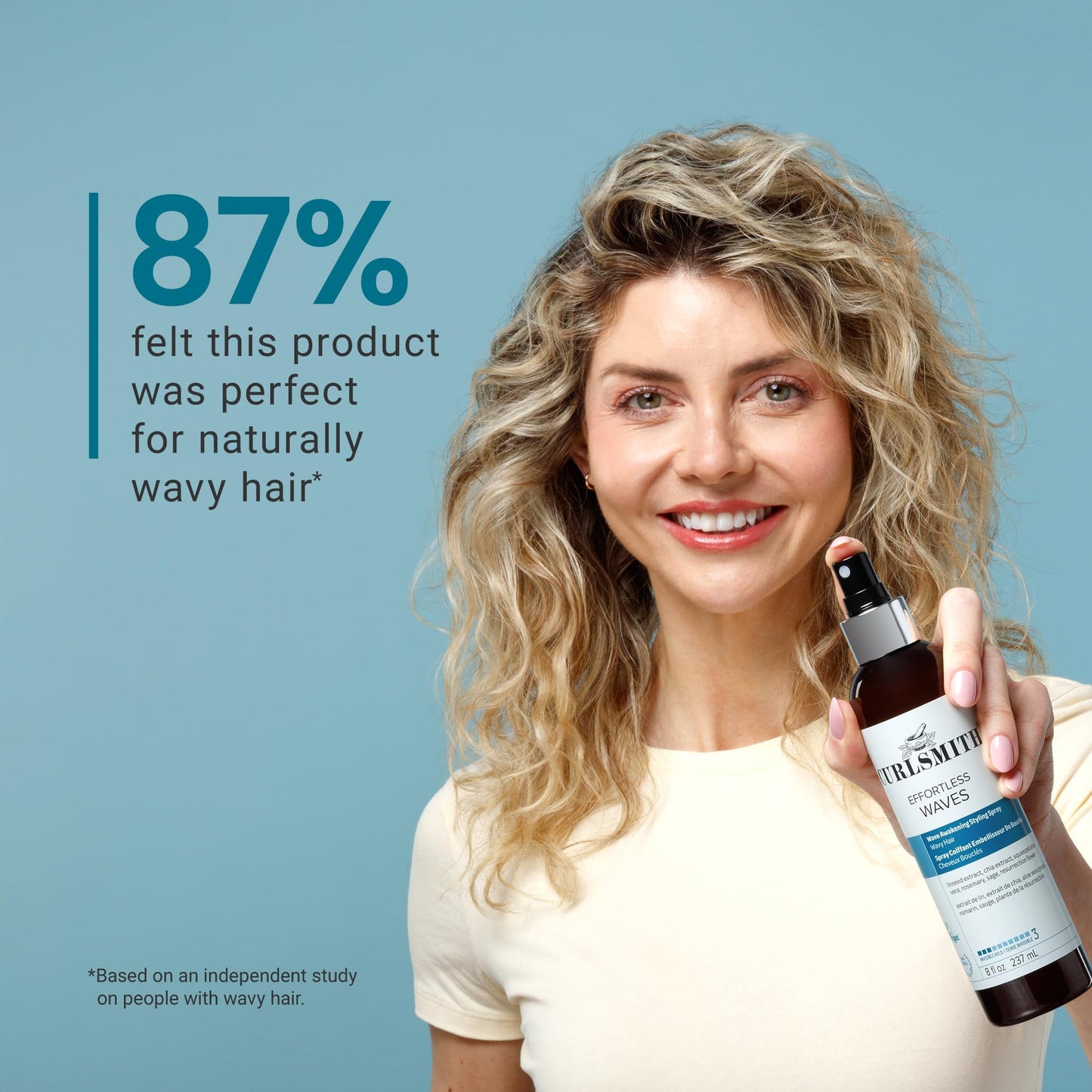 Curlsmith Effortless Waves - Lightweight Wave Styling Spray, Reduces Frizz, Easy Styling for Wavy Curls, Vegan & Cruelty Free