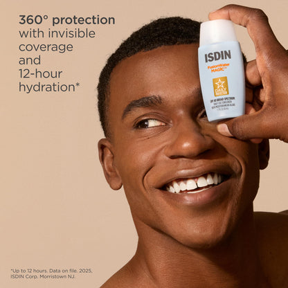 ISDIN Fusion Water MAGIC, Ultralight Broad Spectrum SPF 40 Sunscreen with Hyaluronic Acid and Vitamin E, 50ml