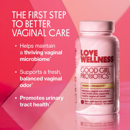 Love Wellness Good Girl Probiotics | Women’s Vaginal Health & pH Balance Supplement | 9-Strain Probiotic for Urinary Tract, Yeast, Odor & Immune Support | Gluten-Free (30-Day Supply)