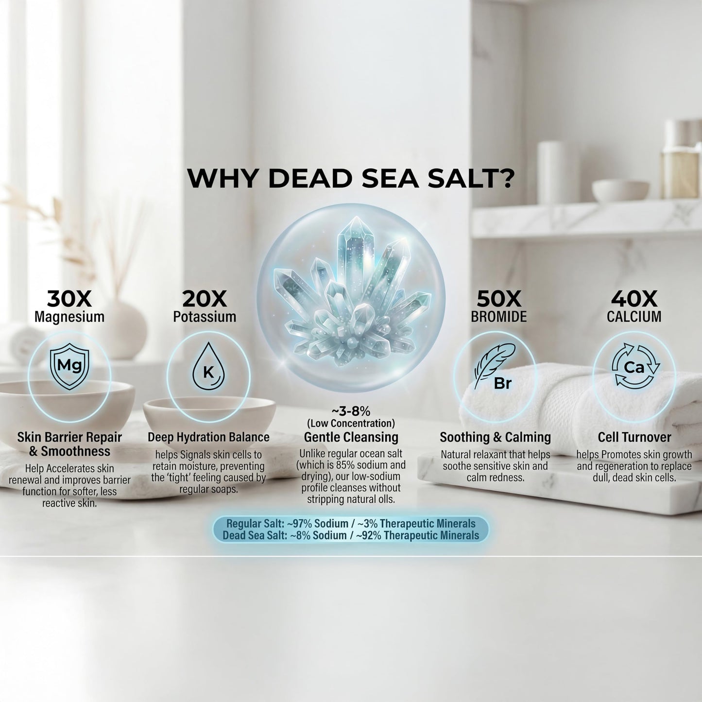 SEACRET Dead Sea Salt & Oil Body Scrub - Moisturizing, Exfoliating Scrub for Rough Dry Skin, Strawberry Legs, KP with 8 Botanical Oils, Paraben-Free, 14.1 oz