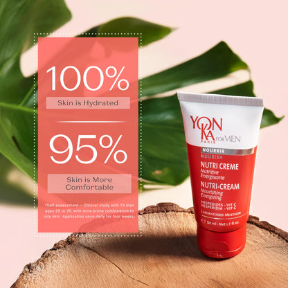 Yon-Ka Men’s Nutri-Crème | Hydrating Gel Cream Moisturizer | With Olive Oil, Pumpkin Seed Oil & Vitamins A, C & E | Helps Energize Skin & Protect from Environmental Stressors | 1.7 fl oz