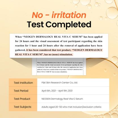 DERMALOGY by NEOGEN Real Vita C Serum, Hydrating Vitalizing Facial Serum with 22% Vitamin C, Even Skin Tone, Dark Spot Serum, Korean Skin Care (32g/ 1.12 oz)