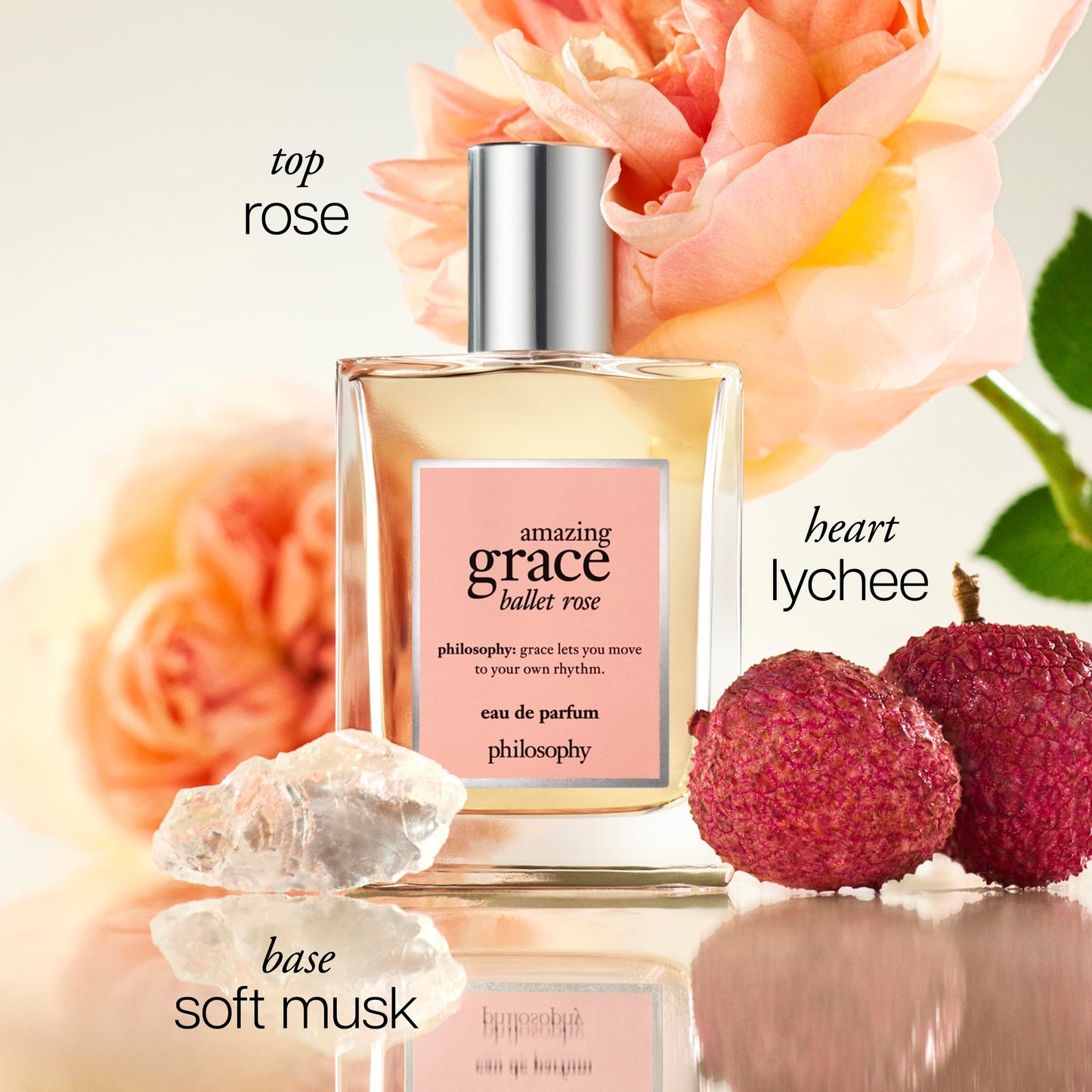 philosophy amazing grace ballet rose - dreamy & floral women's perfume - with notes of rose, lychee & musk