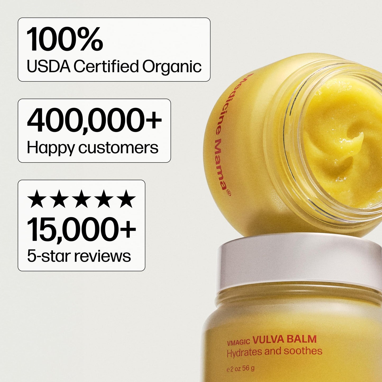 VMAGIC by Medicine Mama Organic Vulva Balm – Intimate Skin Care, Menopause Support – Relieves Feminine Dryness, Itching & Irritation – Hormone Free, Vaginal Moisturizer for Women – 2 oz