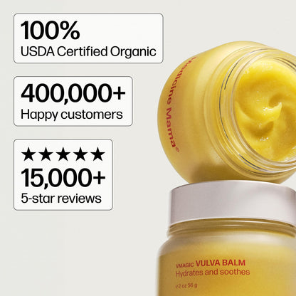 VMAGIC by Medicine Mama Organic Vulva Balm – Intimate Skin Care, Menopause Support – Relieves Feminine Dryness, Itching & Irritation – Hormone Free, Vaginal Moisturizer for Women – 2 oz