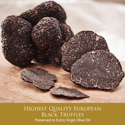 TruffleHunter - Black Truffle Slices - Preserved Truffles in Extra Virgin Olive Oil - 2.82 Oz