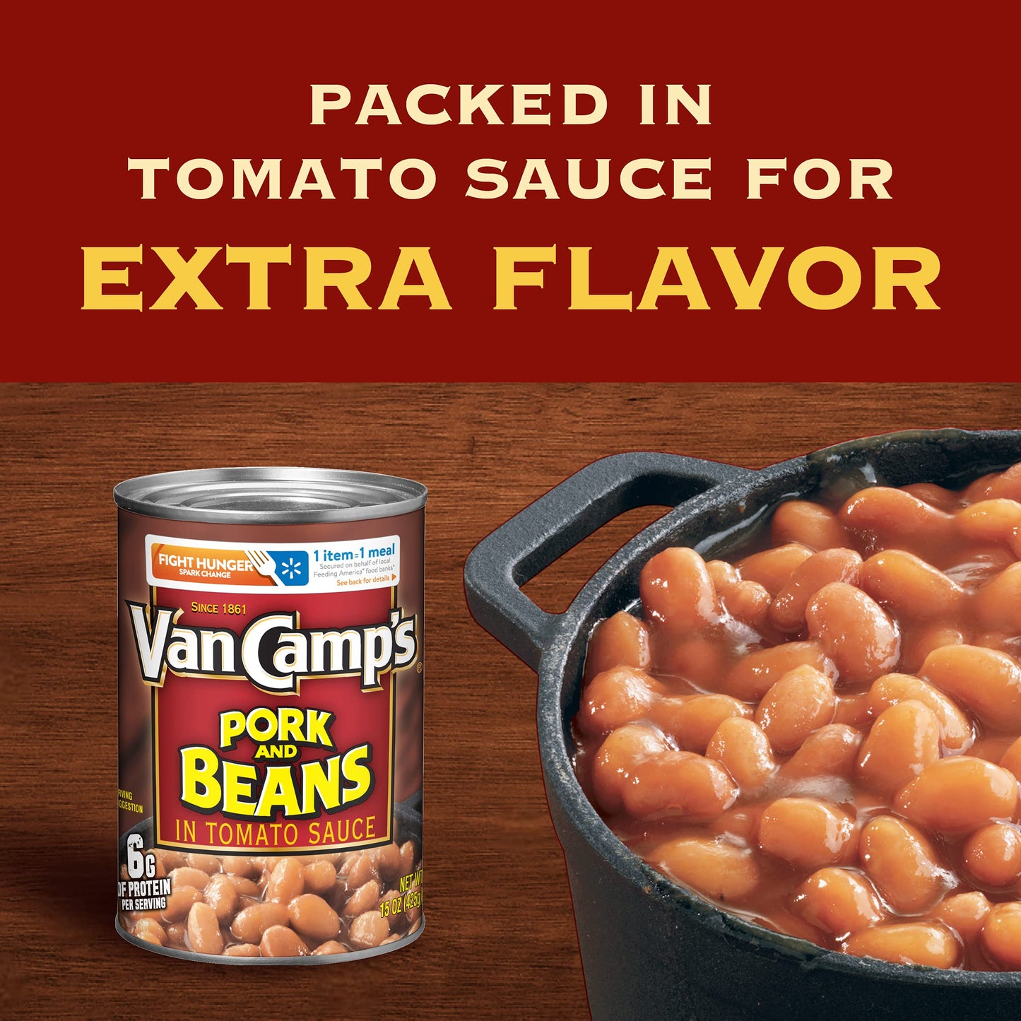 Van Camp's Pork and Beans, Canned Beans, 15 oz
