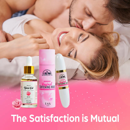 ANGELYCIA Ultimate Feminine Rejuvenation Combo, Virginity Wand and Feminine Yoni Detox Oil Rose, Vaginal Tightening Solution, Restores pH Balance for Women,
