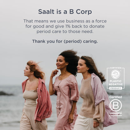 Saalt Daily Cleansing Wipes - Natural & pH Balanced Feminine Wipes - Hypoallergenic, Flushable & Biodegradable - 30 Count