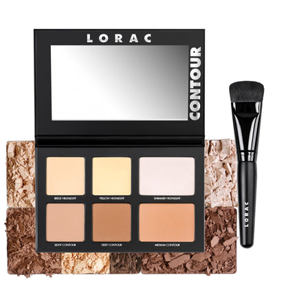 LORAC PRO Contour Palette & Contour Brush, Multi