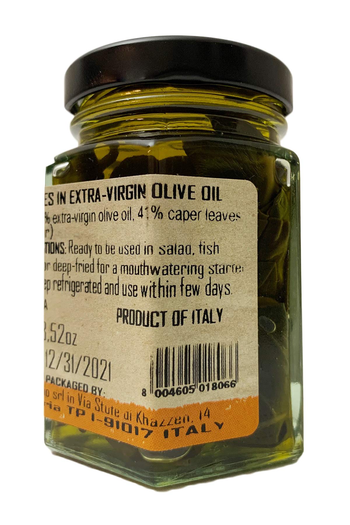 Etimo Pantelleria Caper Leaves in Extra Virgin Olive Oil 3.52 Ounces
