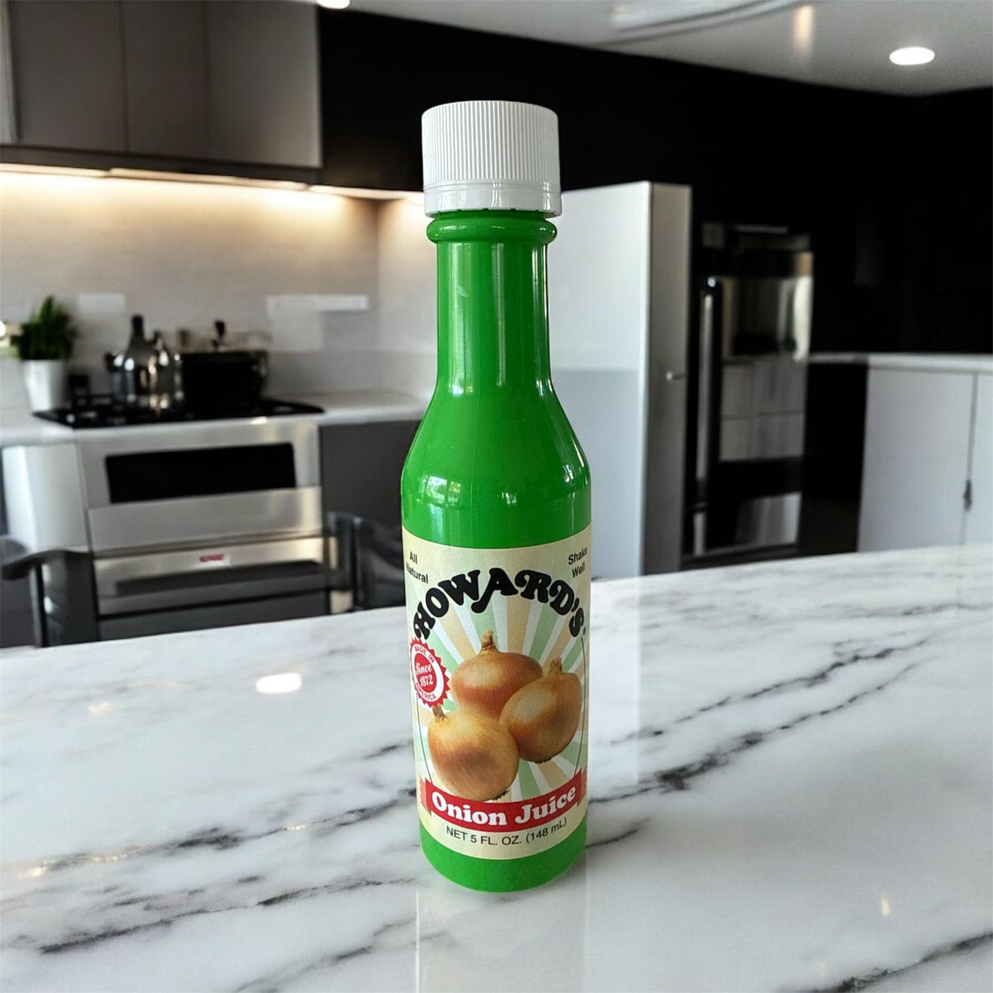 Howard’s Onion Juice, 5 fl oz | Pure Liquid Onion Seasoning | All-Natural Flavor Enhancer for Cooking, Marinades, Dressings & Sauces | No Artificial Preservatives